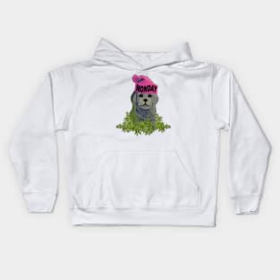 Moody Monday Beanie Puppy Kids Hoodie